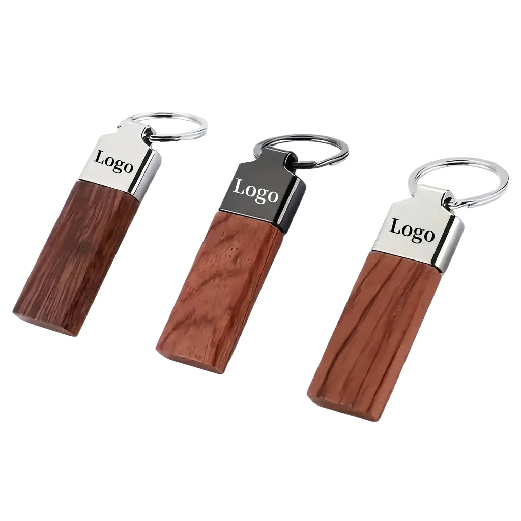 Custom Engraved Wood Keychain | Walnut Wood Key Holder | Bulk Wholesale