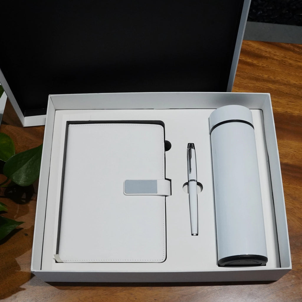 Corporate Gift Set with Logo | A5 Notebook + Bottle | 100 MOQ
