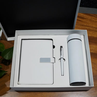 Corporate Gift Set with Logo | A5 Notebook + Bottle | 100 MOQ