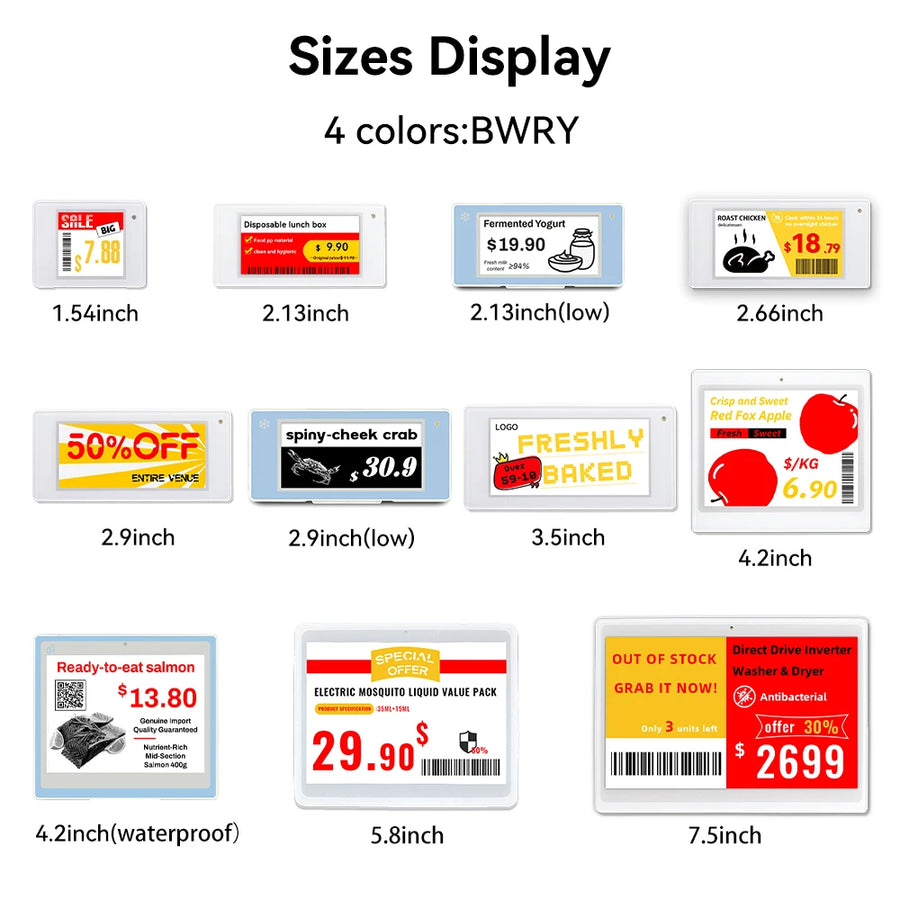 Automatic ESL Electronic Shelf Label | 2.13 Inch Digital Tag