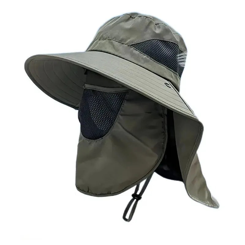Custom Logo UPF50+ Fishing Hat With String Outdoor Casual Breathable Sun Protection Camping Hiking Bucket Hat