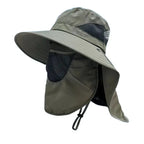 Custom Logo UPF50+ Fishing Hat With String Outdoor Casual Breathable Sun Protection Camping Hiking Bucket Hat