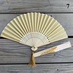 Custom Bamboo Hand Fans with Logo – 100 MOQ, 7-Day Lead