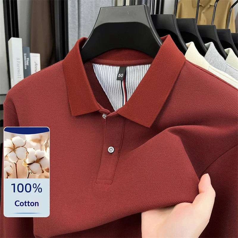 100% Cotton Pique Long Sleeve Shirt | Breathable Moisture-Wicking | Custom Printing