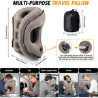 Custom Logo Inflatable Neck Travel Pillow for Airplane Sleeping