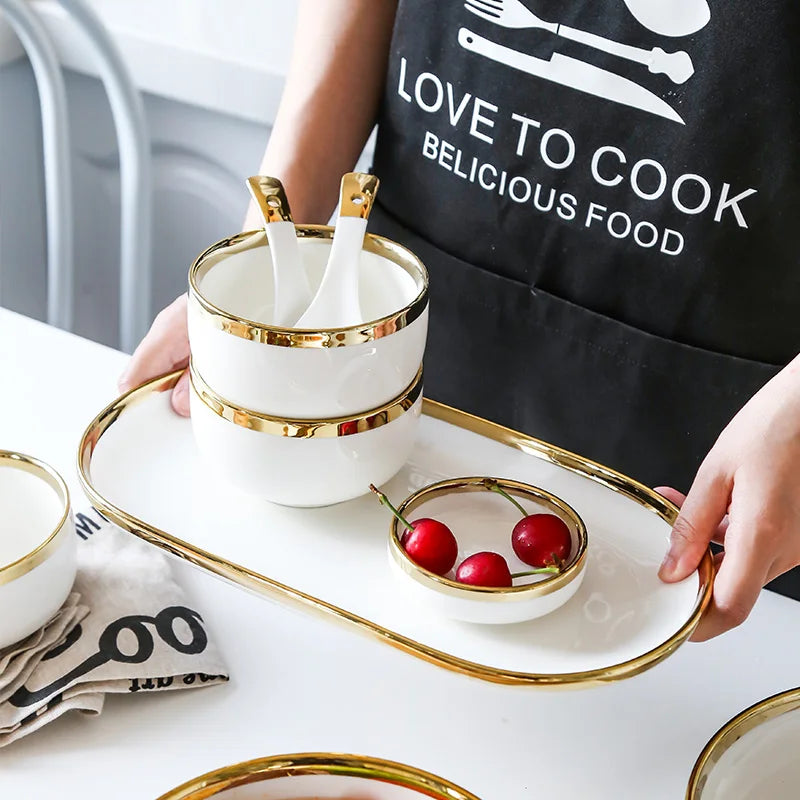 European Gold Rim Dinnerware — FDA/LFGB, 15-Day Lead, Low MOQ