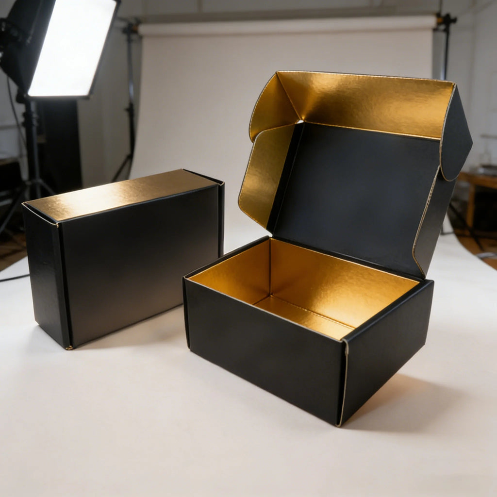 Custom Printing Eco-Friendly Reusable Black Packaging Corrugated Recyclable Shoes Clothes Storage Paper Cardboard Mailer Boxes