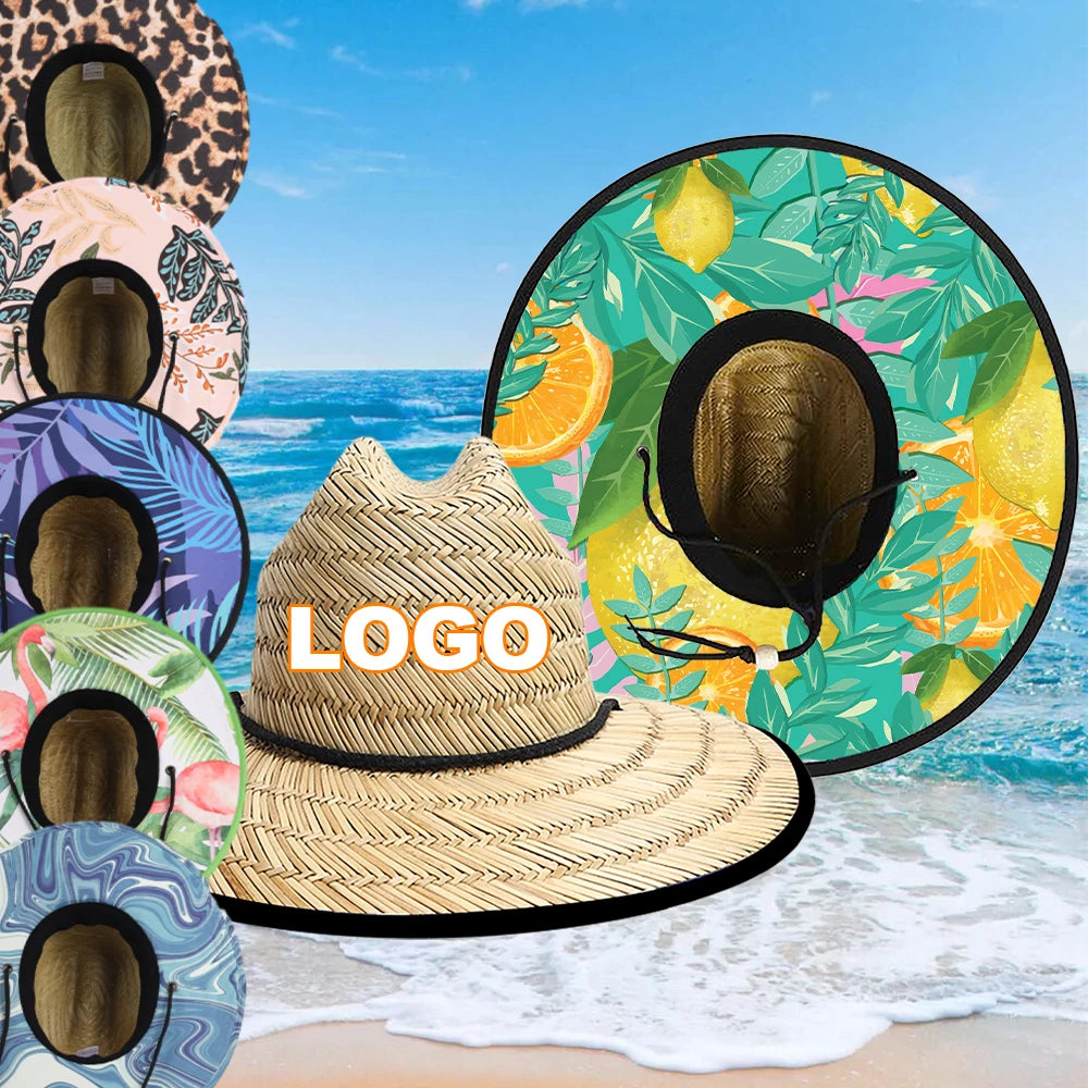 Custom Natural Grass Wide Brim Hats | 50-Piece MOQ & 5-Day Lead Time | Beach & Lifeguard Sun Hats