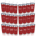20oz Powder Coated Stainless Steel Tumbler with Lid and Straw Hole for Coffee, Travel and Laser Engraving