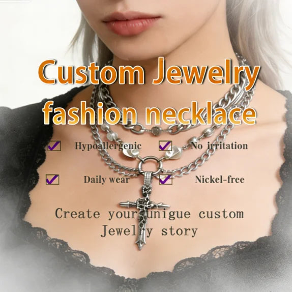 Custom Stainless Steel Necklace | Nickel-Free | OEM/ODM | MOQ 50