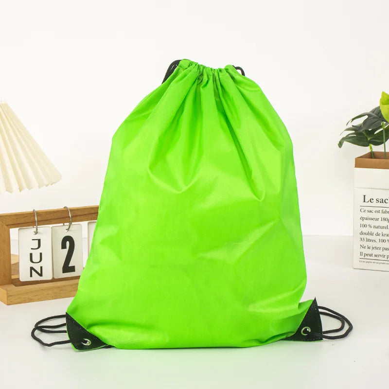 Custom Microfiber Synthetic Leather Drawstring Bag: Waterproof, Thermal Print Logo, MOQ 50 for Gym & Camping