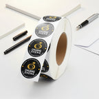 Custom Round Label Stickers with Logo | Waterproof PVC Bulk MOQ 100