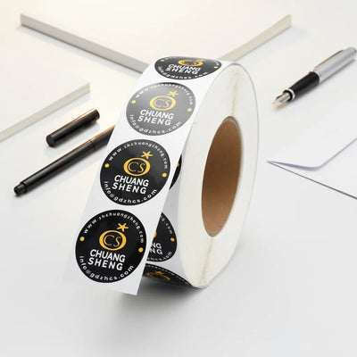 Custom Round Label Stickers with Logo | Waterproof PVC Bulk MOQ 100