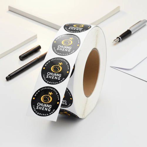 Custom Round Label Stickers with Logo | Waterproof PVC Bulk MOQ 100