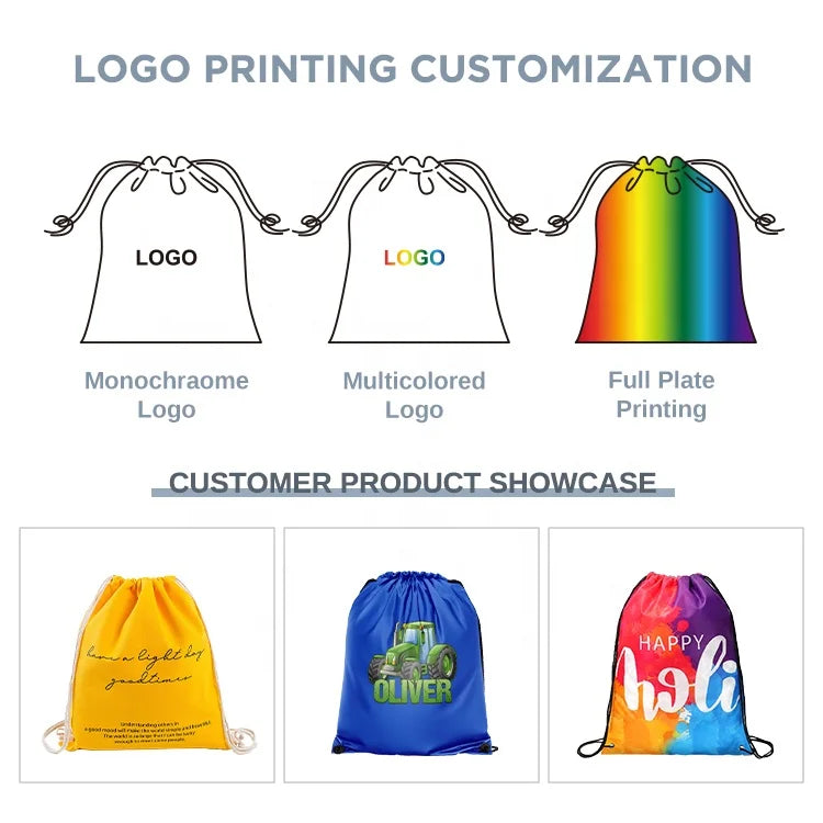Custom Canvas Drawstring Bags with Logo | 100 MOQ for Jewelry & Gift Packaging