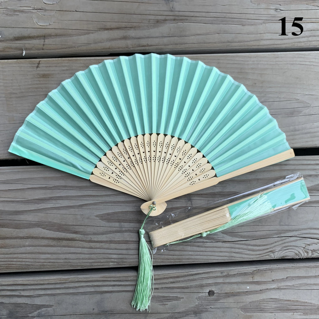 Custom Bamboo Hand Fans with Logo – 100 MOQ, 7-Day Lead