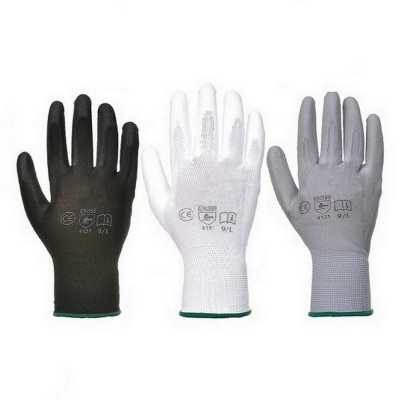 13G PU Coated Work Gloves with CE EN388 4131X | Anti-Slip, Custom Logo Bulk Order