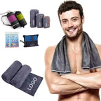 Custom Size Microfiber Quick-Drying Sport Gym Towel with Logo – 400gsm for Fitness, Swimming & Camping