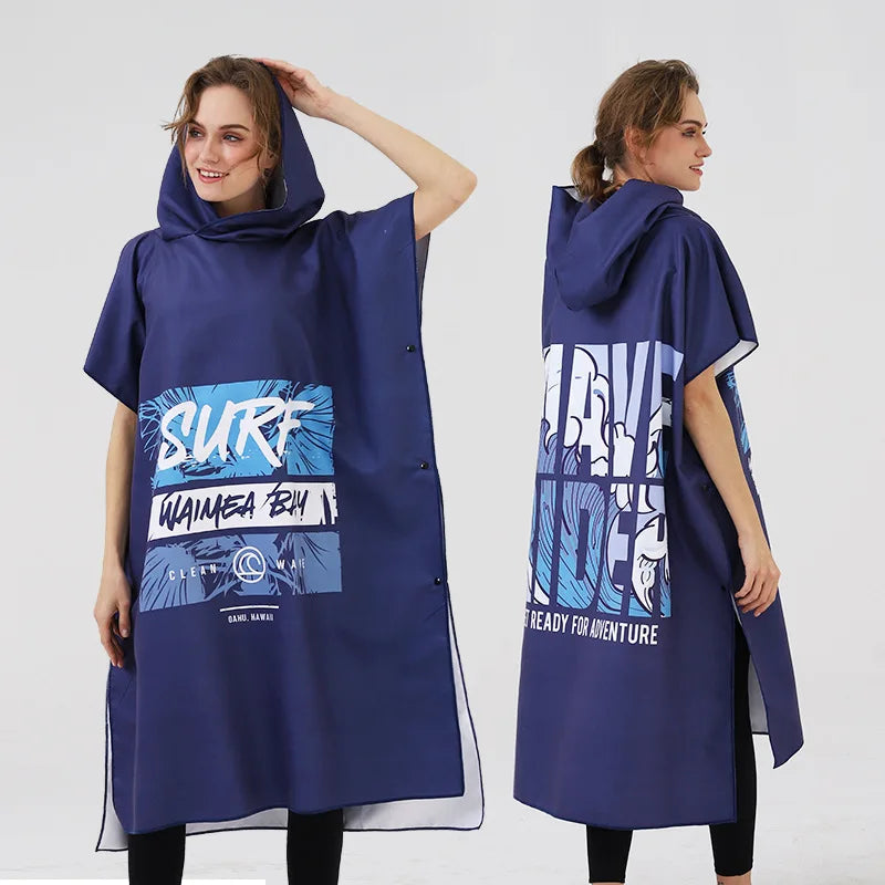 Custom Synthetic Anti-Odor Beach Changing Robe Poncho
