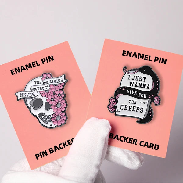 Custom Enamel Pins with Logo – 10 pcs MOQ, Gold/Silver Plating