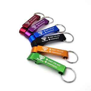 Custom Stainless Steel Bottle Openers: 200 MOQ, 65x12mm, Laser Engraving | Promotional Keychain Gifts