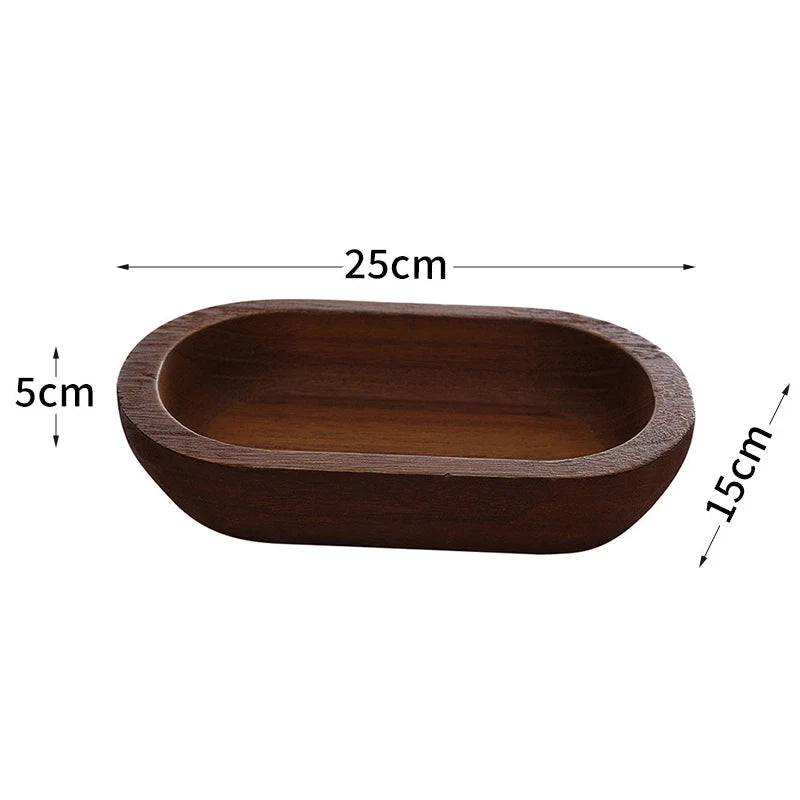 Hand-Carved Wooden Candle Bowl | Oval Rustic Decor Bowl | Factory Wholesale
