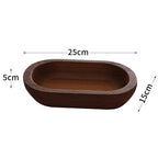 Hand-Carved Wooden Candle Bowl | Oval Rustic Decor Bowl | Factory Wholesale