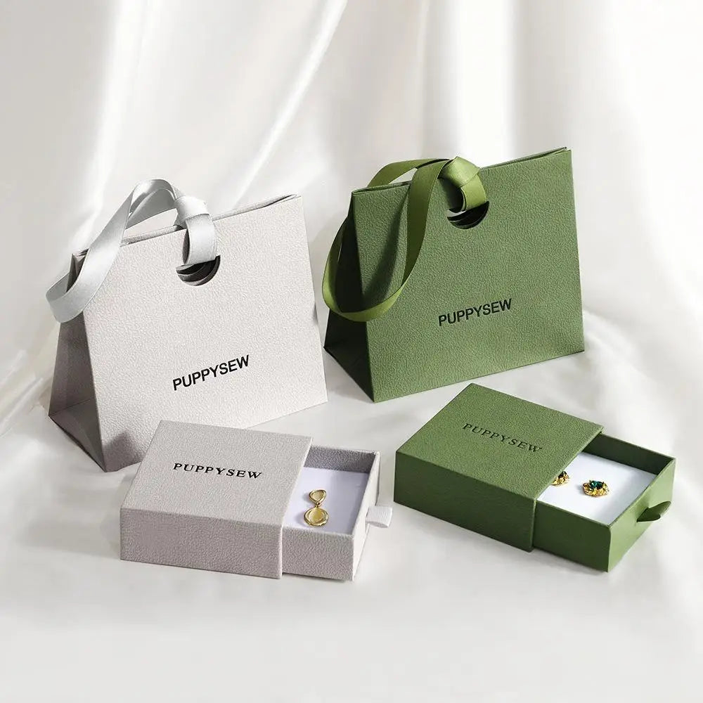 Custom Luxury Paper Bags with Logo | Wholesale Ribbon Handle