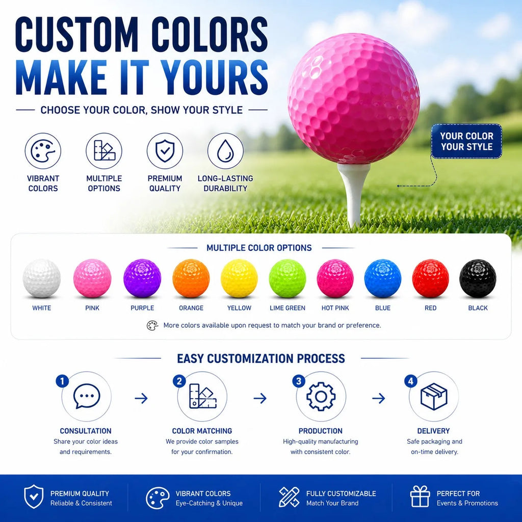 Custom Foam Golf Balls | Rubber+Surlyn Practice Balls | Bulk Promotional Gifts