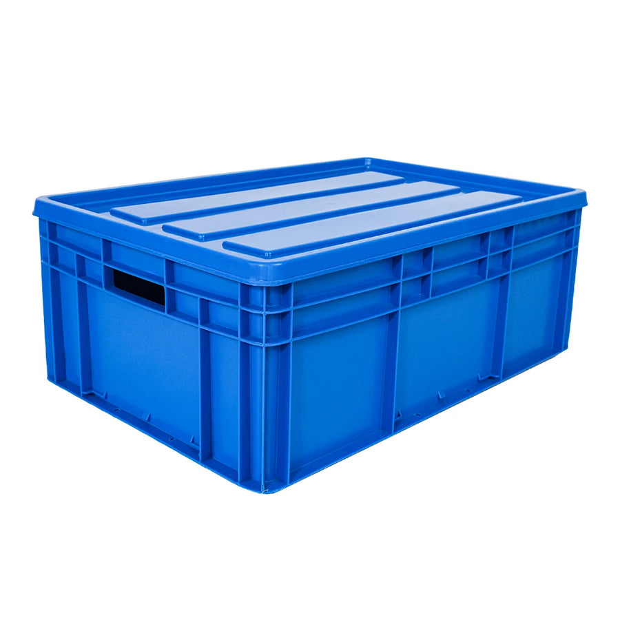 Heavy Duty Industrial Solid Plastic Storage Bin – Stackable Container Box with Custom Logo