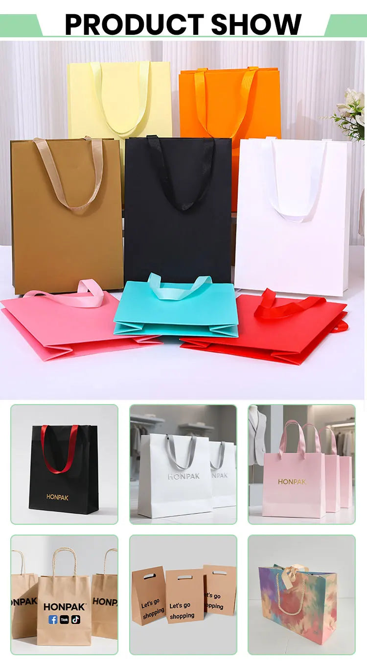 Custom Kraft Paper Bags with Logo | CMYK Printing & Foil Stamping | 500 Pcs MOQ