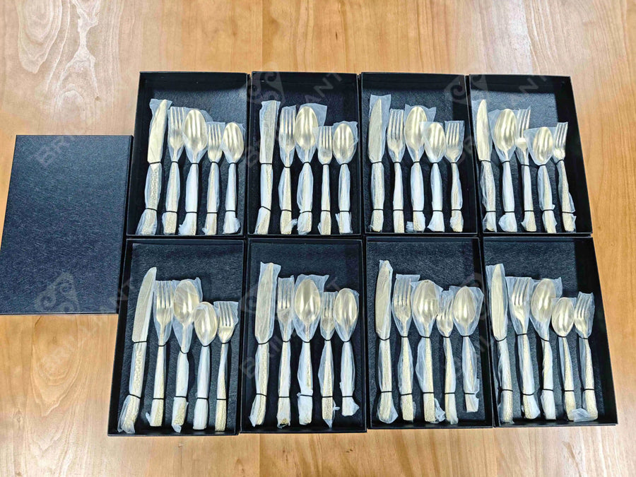 Luxury Gold Flatware Set — 18/0 Steel, 7-Day Lead, 6 Colors