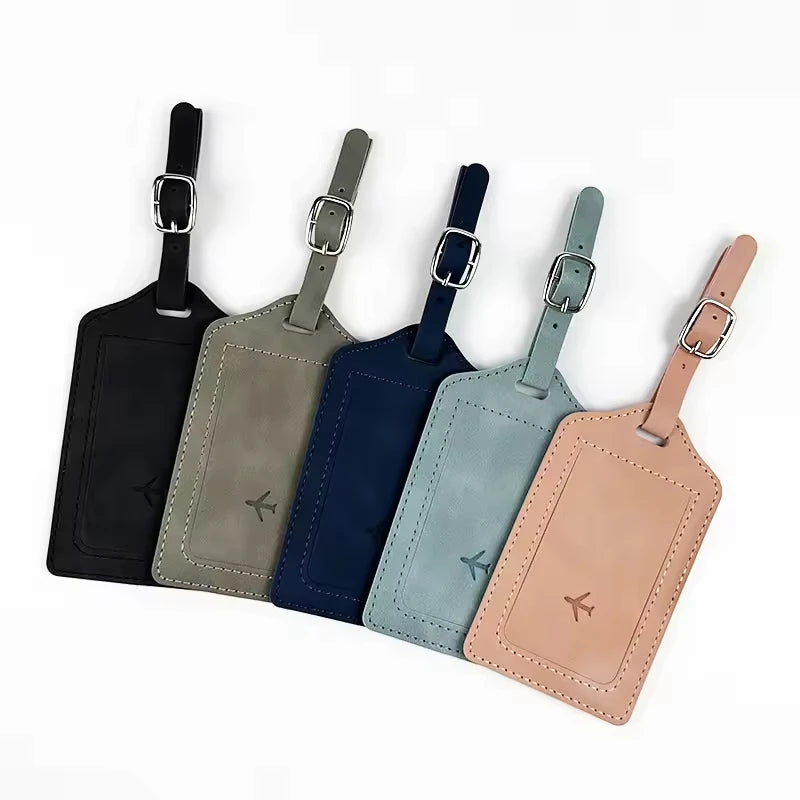 Custom PU Leather Luggage Tags with Logo – 100 MOQ, $35 Mold