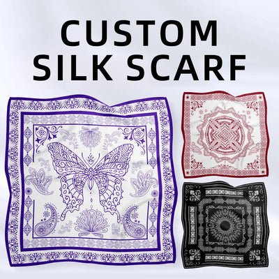 Custom Photo Silk Scarves | MOQ 30 | 8-Day Lead