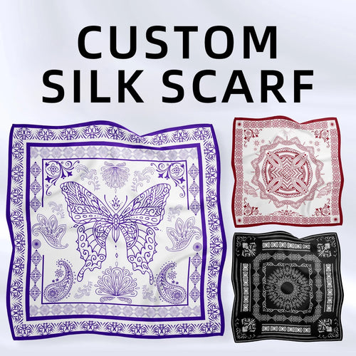 Custom Photo Silk Scarves | MOQ 30 | 8-Day Lead