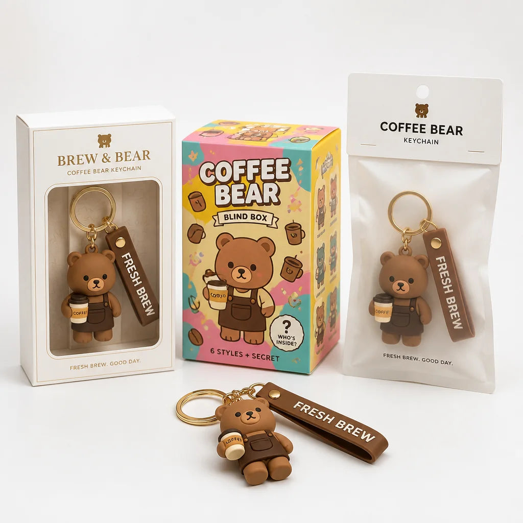 Custom PVC Bear Keychain | 1,000 MOQ | EN71/REACH | 24hr Design