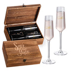 Custom Crystal Champagne Flutes | 100 MOQ for Wedding & Event Toasting