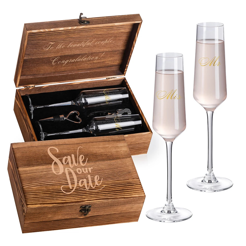 Custom Crystal Champagne Flutes | 100 MOQ for Wedding & Event Toasting