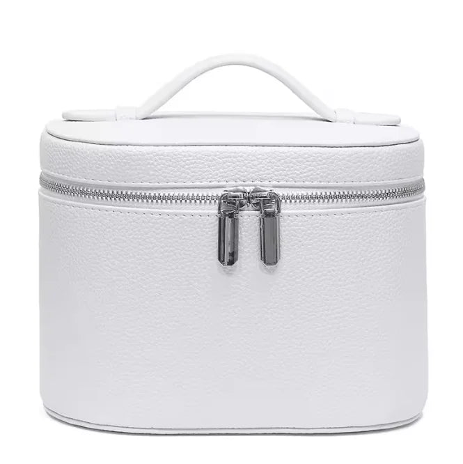 PU Leather Travel Makeup Bag | Custom Logo | 50 MOQ | Double Zipper
