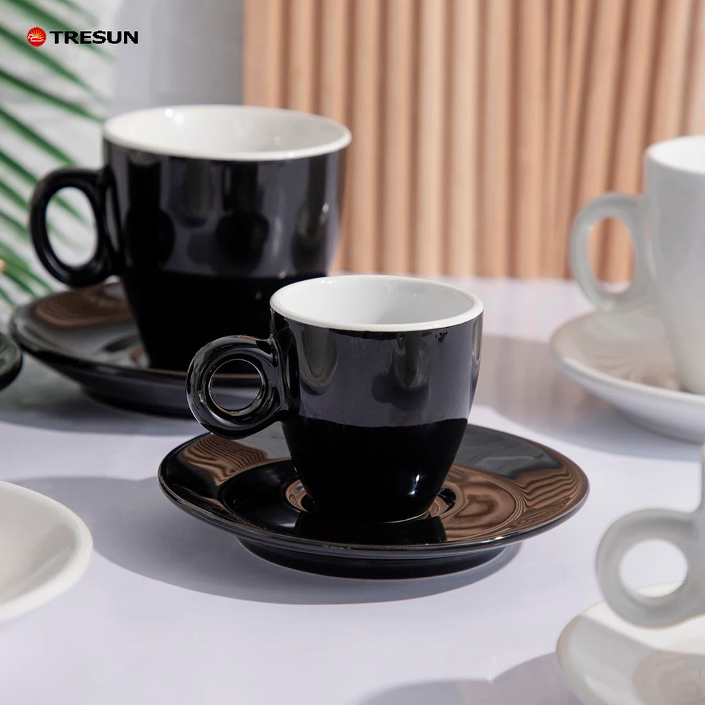 Custom Porcelain Espresso Cups with Logo | MOQ 50 Sets