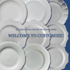 Custom Ceramic Dinner Plates: 120 MOQ, 35-Day Lead, On-Glazed | Wedding & Restaurant Tableware Sets