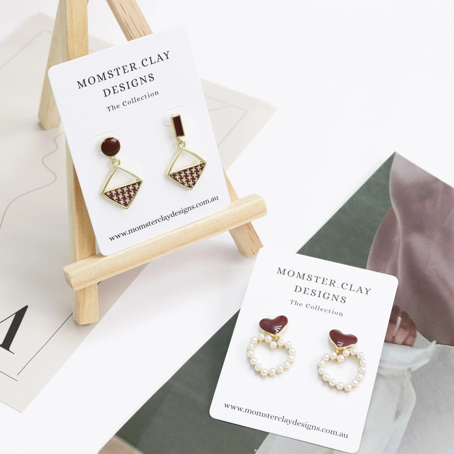 Custom Die Cut Jewelry Display Cards | Embossing | MOQ 100