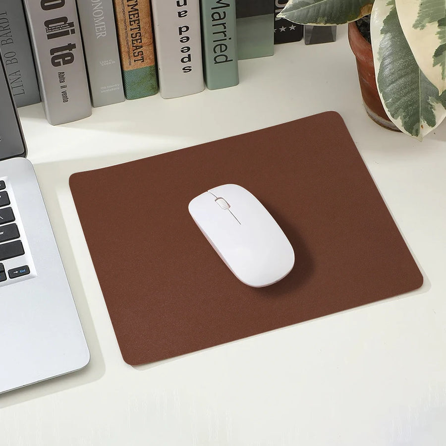 Custom PU Leather Mousepads with Logo | Waterproof Office Desk Mat