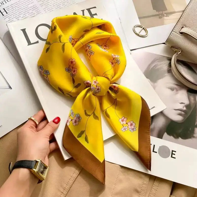 Luxury Satin Square Bandana | 55x55cm | Custom Digital Print | 50 MOQ | Gift