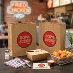 Custom Kraft Paper Takeaway Bags | Eco-Friendly Restaurant Bags