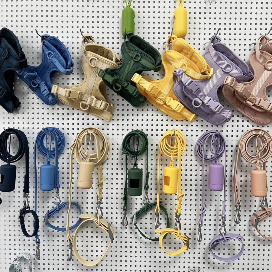 Custom Dog Harness Set with Logo | 300 MOQ | PVC Waterproof
