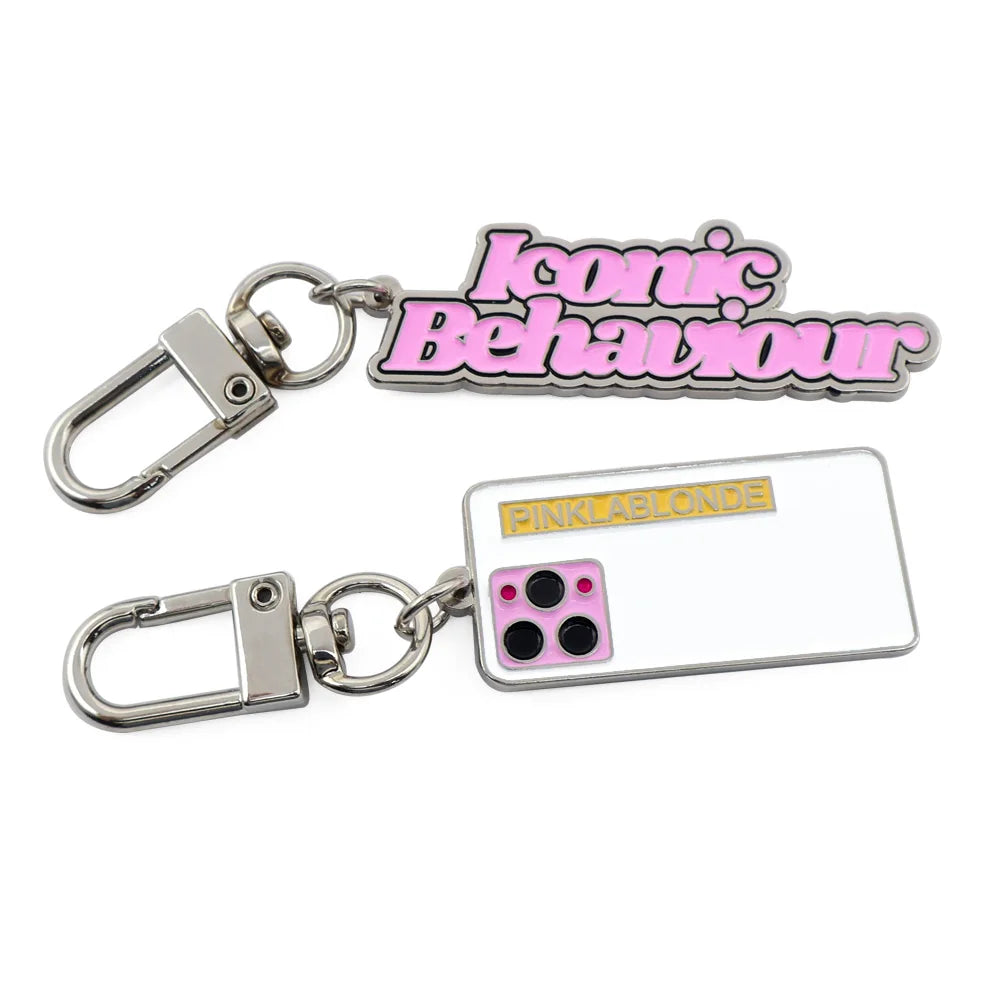 Custom Zinc Alloy Keychains 100 MOQ | Letterpress Printing Promotional Gifts