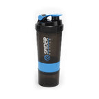 Protein Shaker Bottle with Mixing Ball and Storage Compartments for Gym and Supplements
