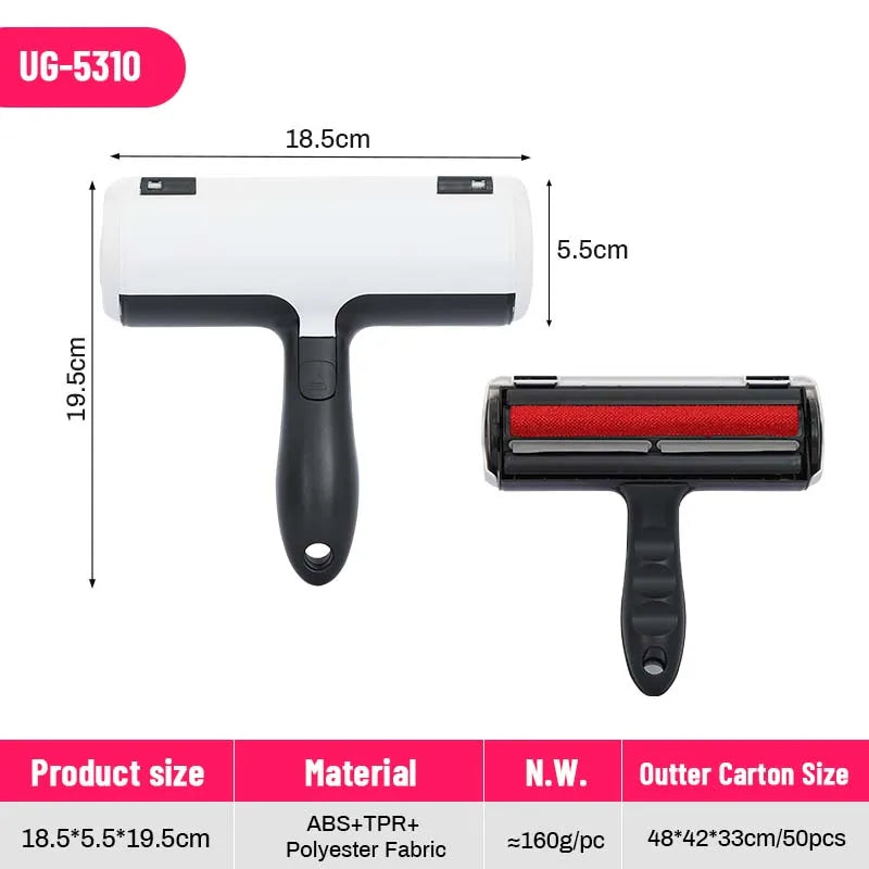 Custom Pet Hair Remover Roller Self-Cleaning ABS Steel | Wholesale Dog Cat Fur Brush OEM