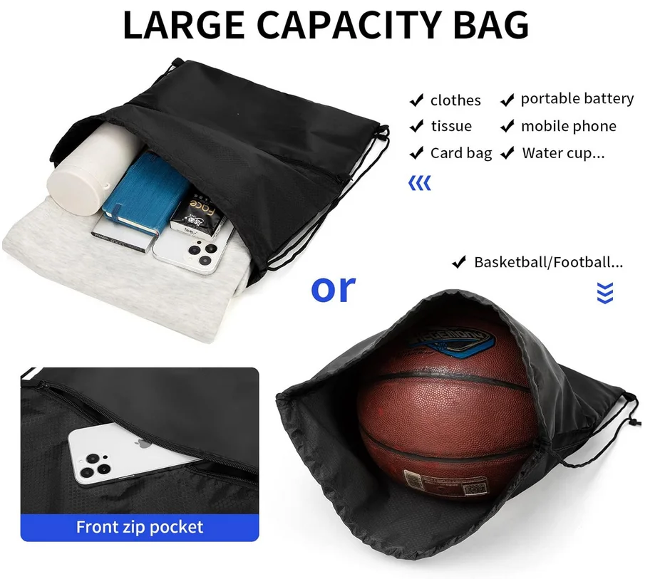 Custom Polyester Drawstring Bag | Promotional Gym Backpack